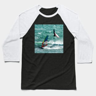 Windsurfing Baseball T-Shirt